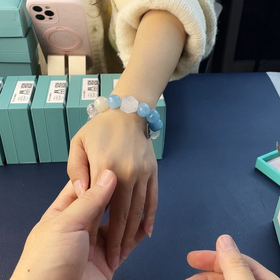 水晶手链银S925镶嵌