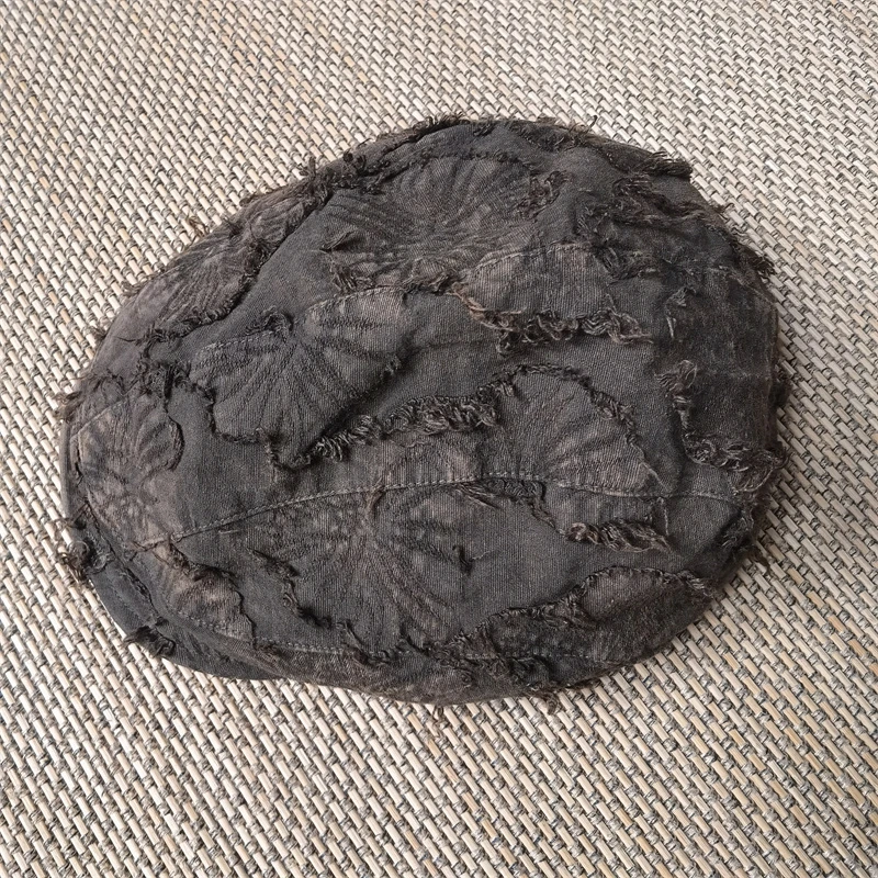 【帽子合集】复古亚麻炒色砂洗双层拼接短檐鸭舌帽百搭女画家帽子