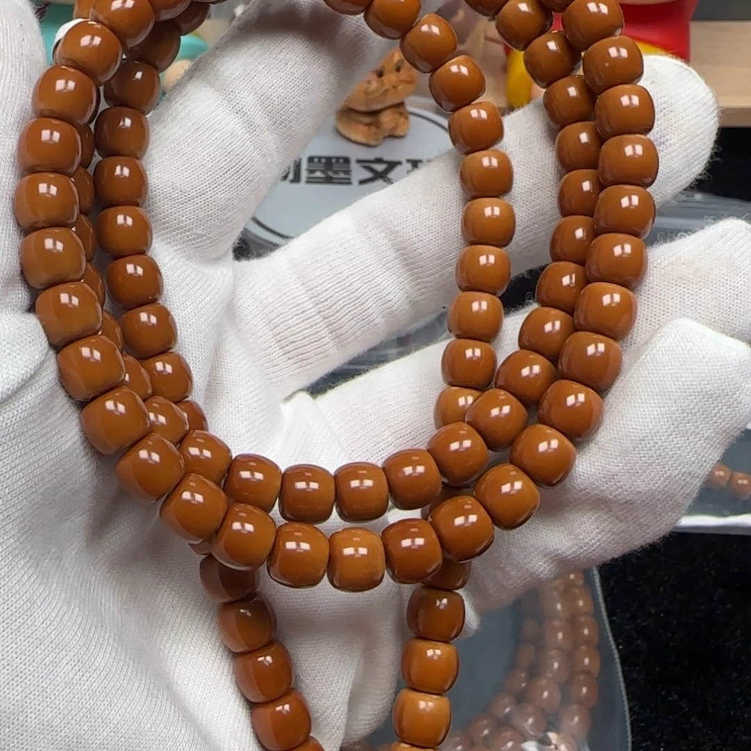 手串橄榄核老挝长串极限弧三花无白7.8mm