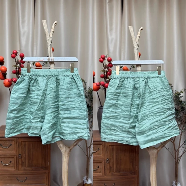 苎麻双层复合里衬超舒服短裤（裤长45臀围140）
