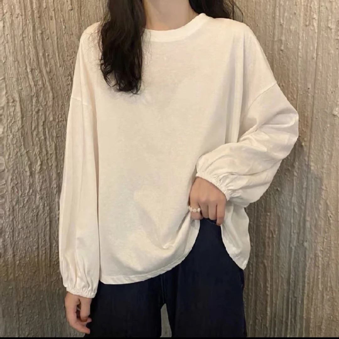 小个子韩版宽松慵懒灯笼长袖