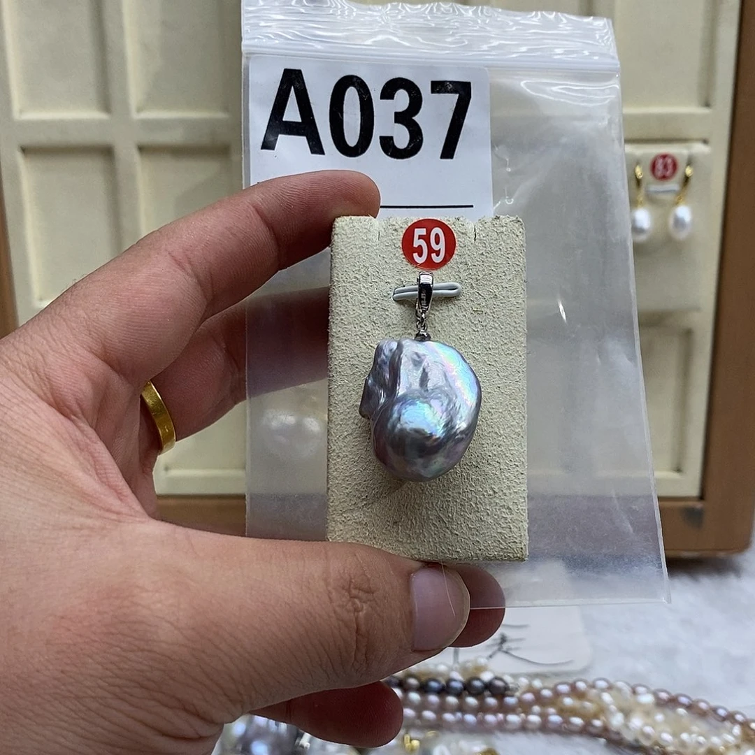 淡水珍珠银S925镶嵌颈饰