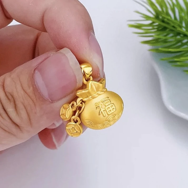 吊坠925银 S925银袋袋有钱吊坠D060（发其1）