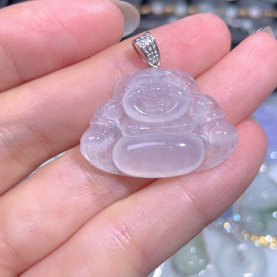 颈饰18K金镶嵌翡翠翡翠