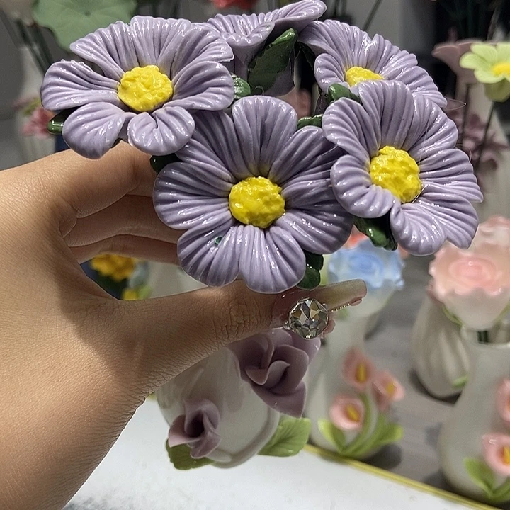 陶瓷纯手工捏花设计