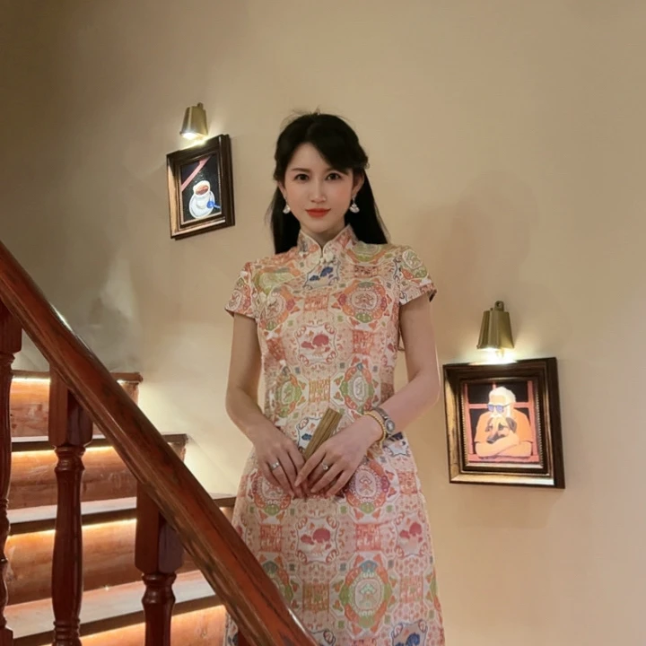 【柿柿如意】25165  安妮老板 气质女神范新中式有口袋连衣裙