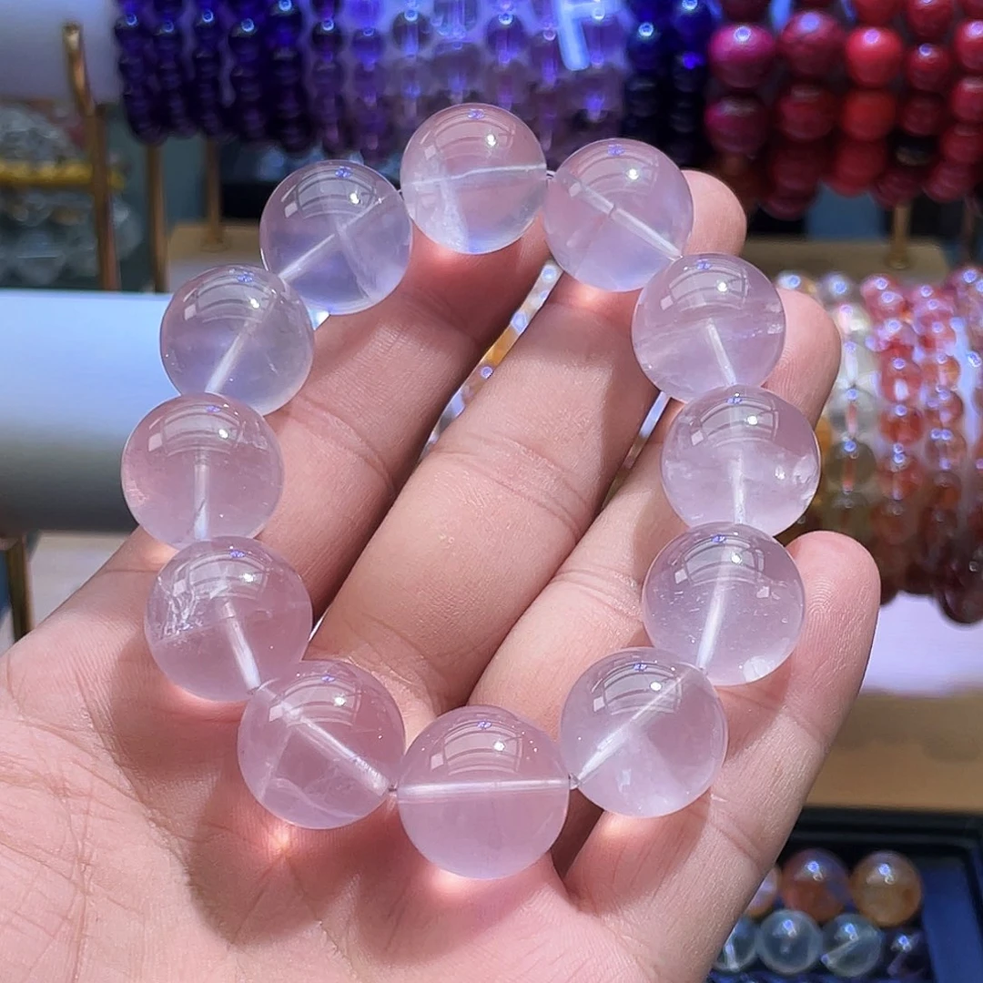 未镶嵌手链烟晶卡18粉晶