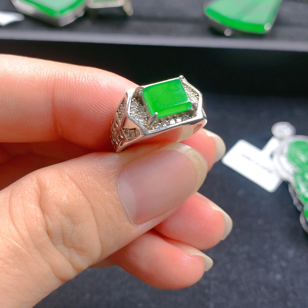 翡翠银S925镶嵌颈饰翡翠