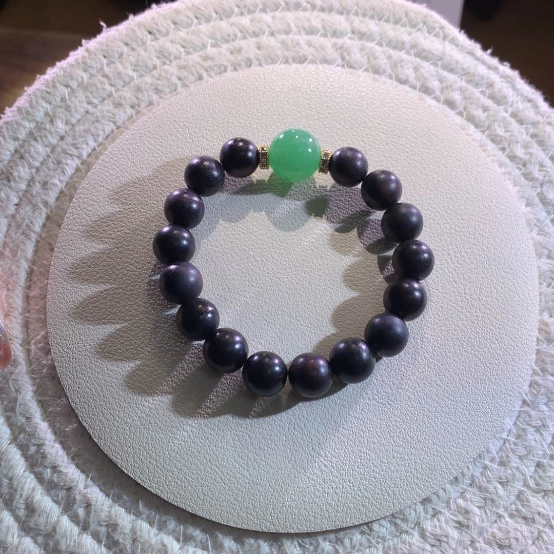 散珠翡翠天然缅a绿色单珠