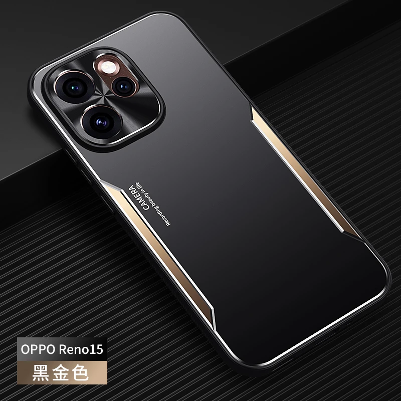 适用OPPOReno15手机壳Reno15Pro金属磨砂保护套男女新款防摔高档