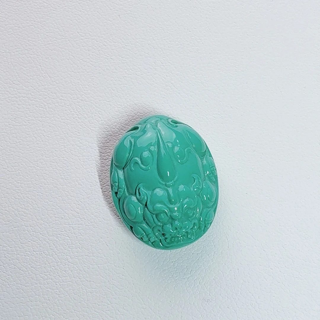 绿松石未镶嵌珠宝奇石精品貔貅蛋面