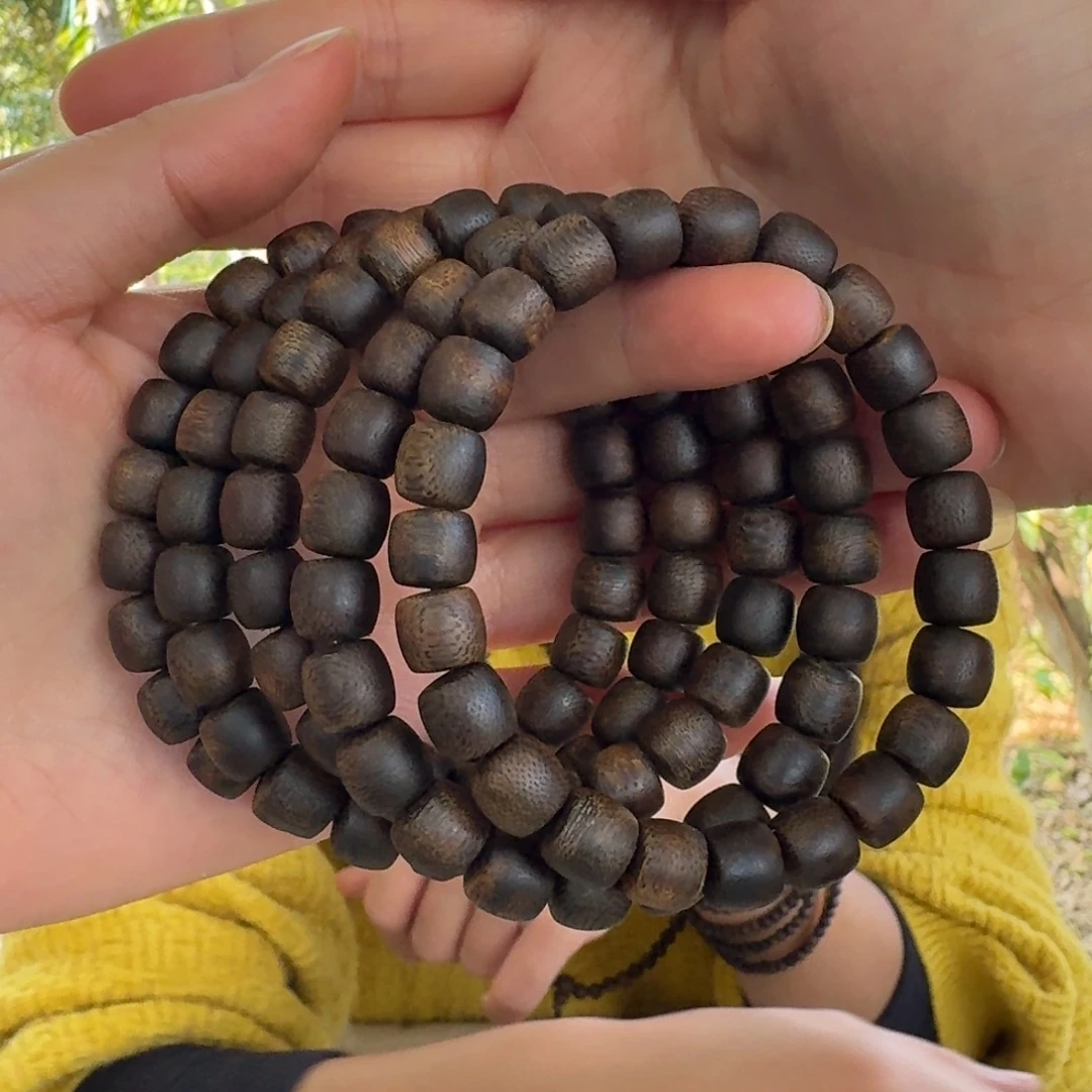 沉香手串绿奇楠沉水单圈约0.9-11多样性发一条