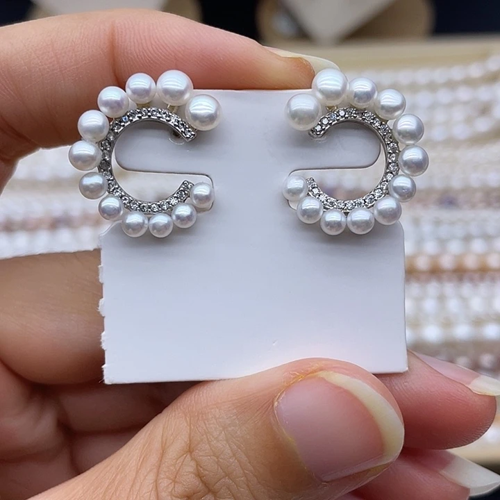 淡水珍珠银S925镶嵌颈饰