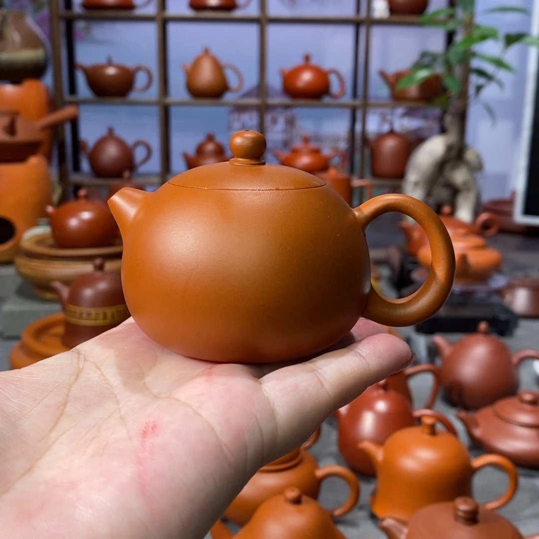 茶壶朱泥陈伟庆鸡蛋黄西施壶100c