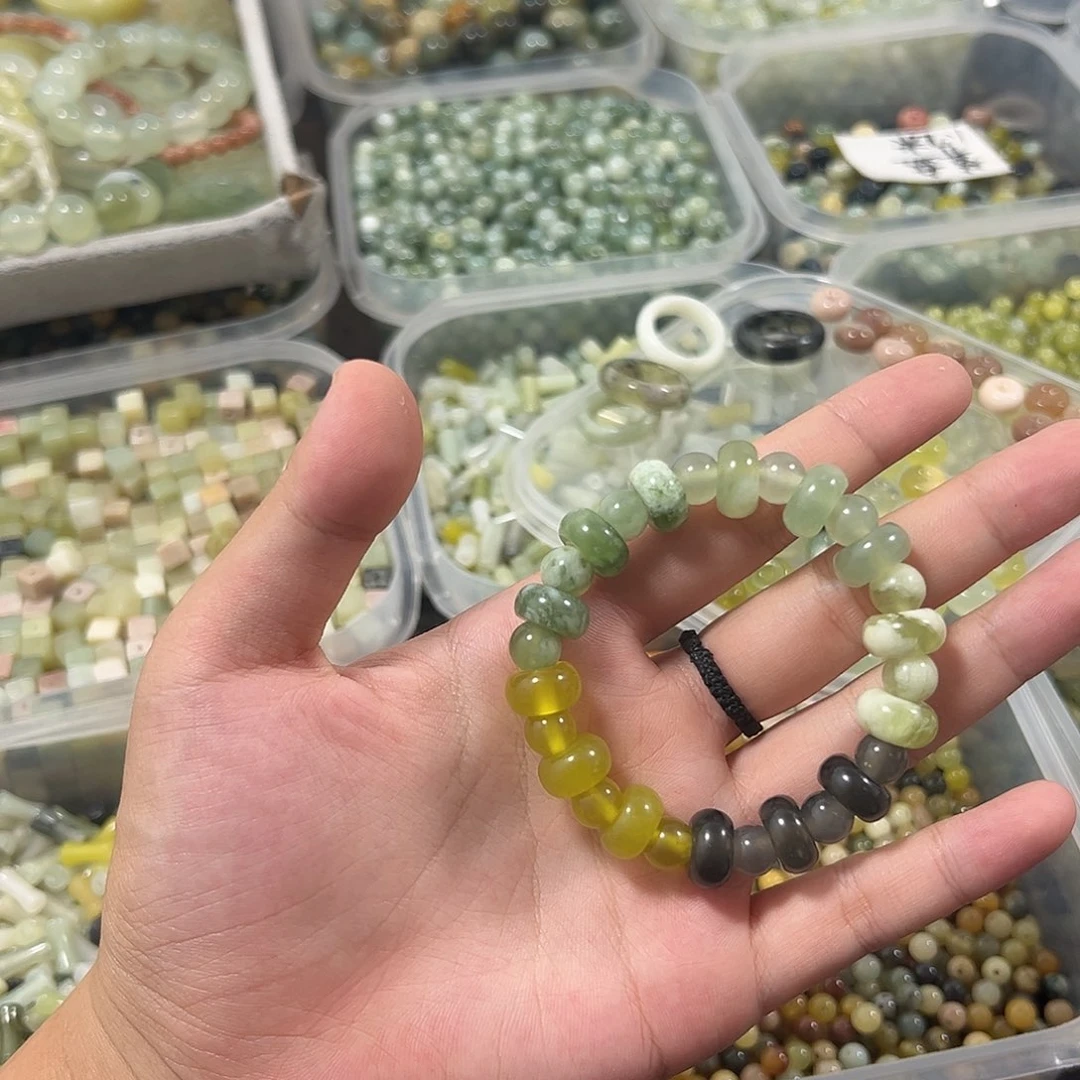 合金蛇纹石玉珠宝半成品