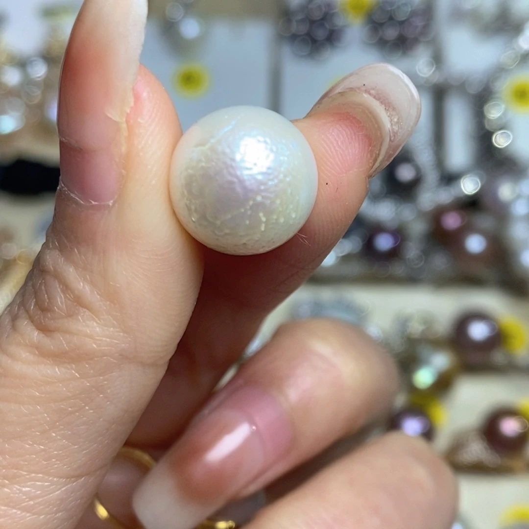 静***康未镶嵌珠宝奇石淡水珍珠