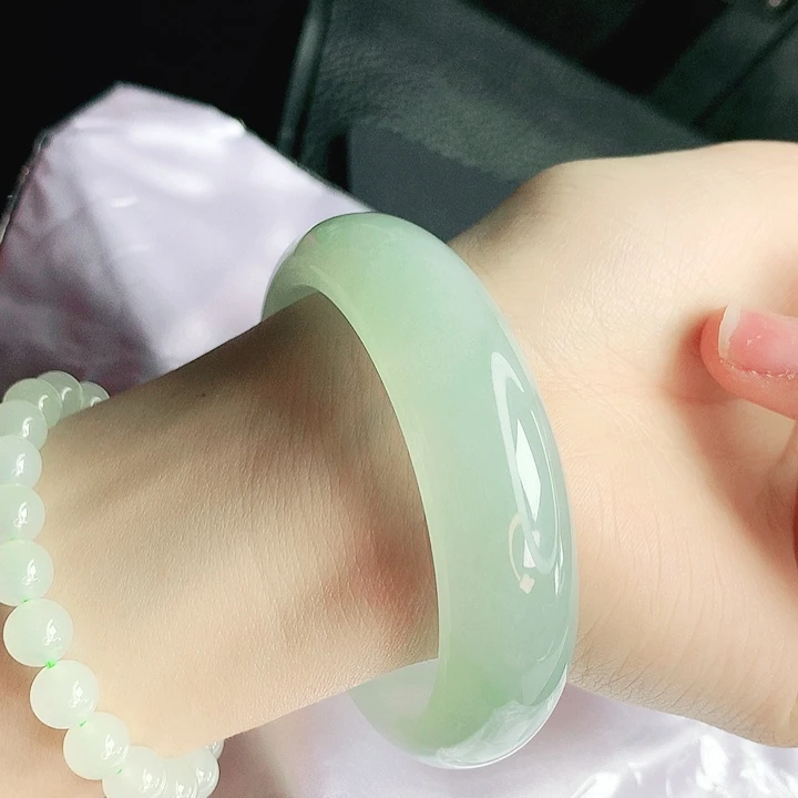 翡翠未镶嵌手镯缅甸天然a货翡翠手镯89号