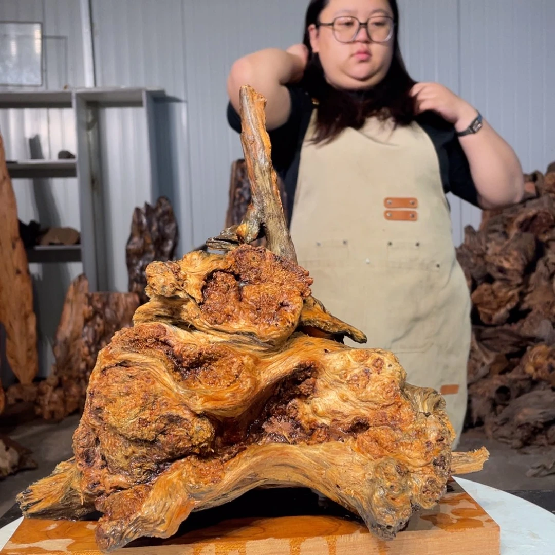 树***艺木材猛子琥珀木家具摆件2