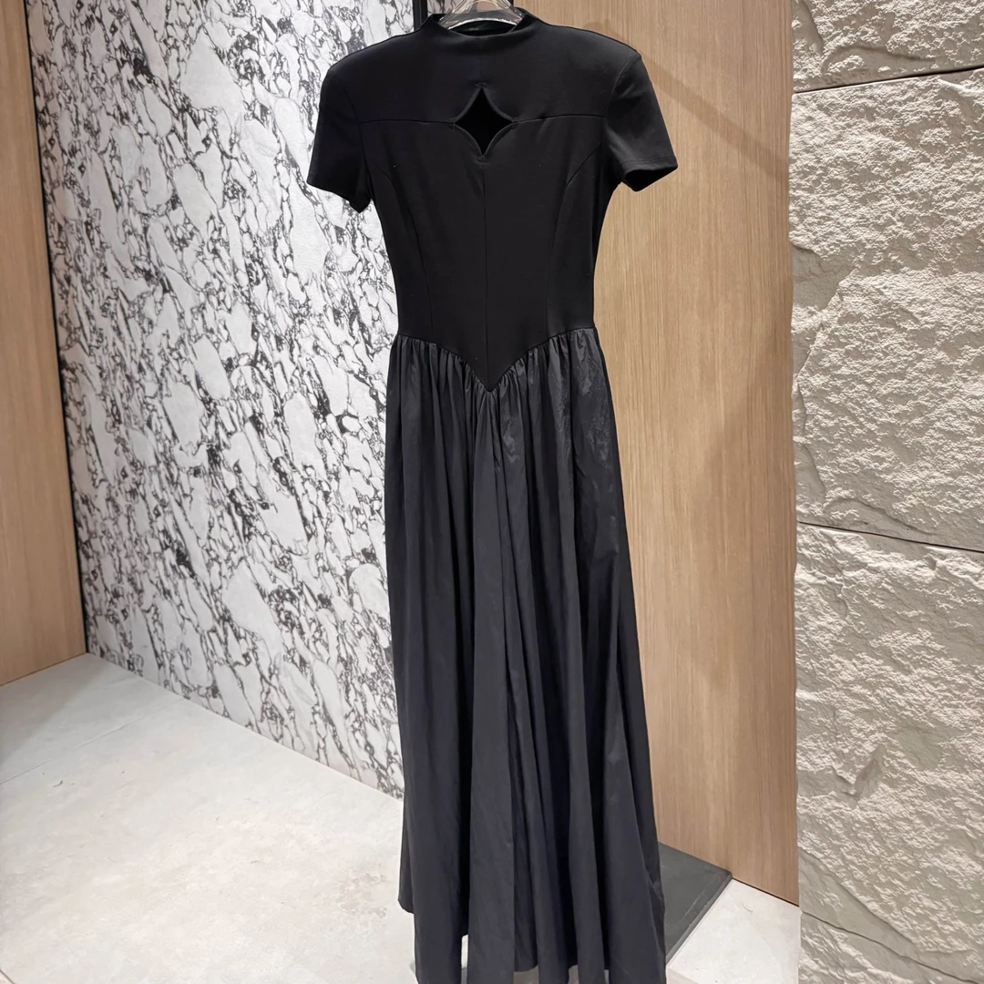 【YD精选】折扣-百褶拼接连衣裙  设计款时尚休闲小众气质女人味