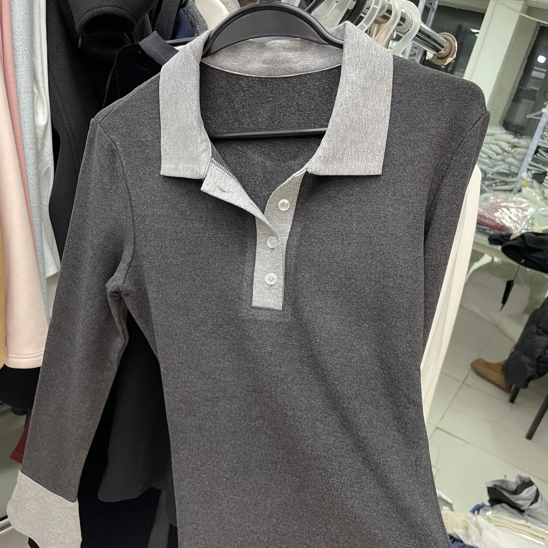 二哥二嫂 87款polo领加厚打底衫
