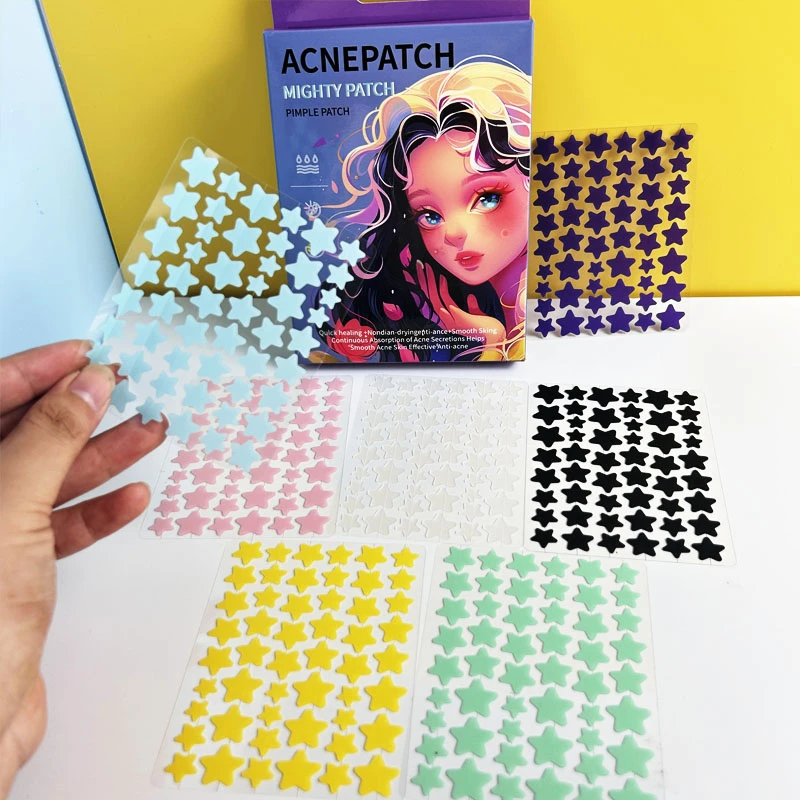星星痘痘贴彩色星星舒缓净痘水胶体痘痘贴吸附改善痘肌痘痘
