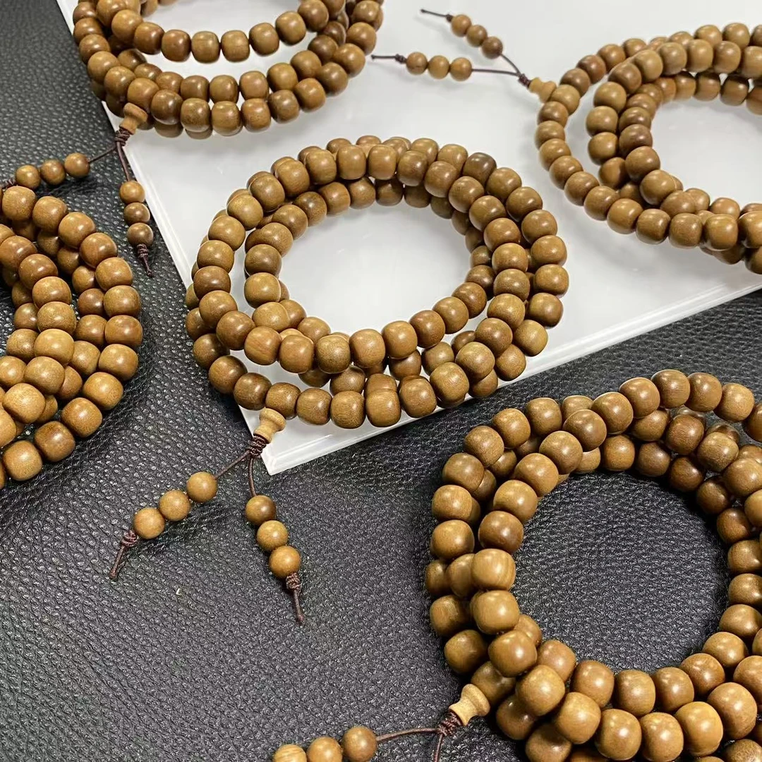 「戴琴珠宝」DQ716-直切老山檀8mm左右多圈手串（多样性发其一）