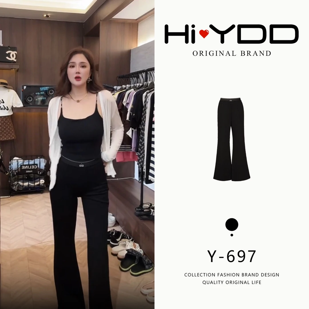YDD•「Y-697」修身巨显腿长中高腰微喇裤MM-831
