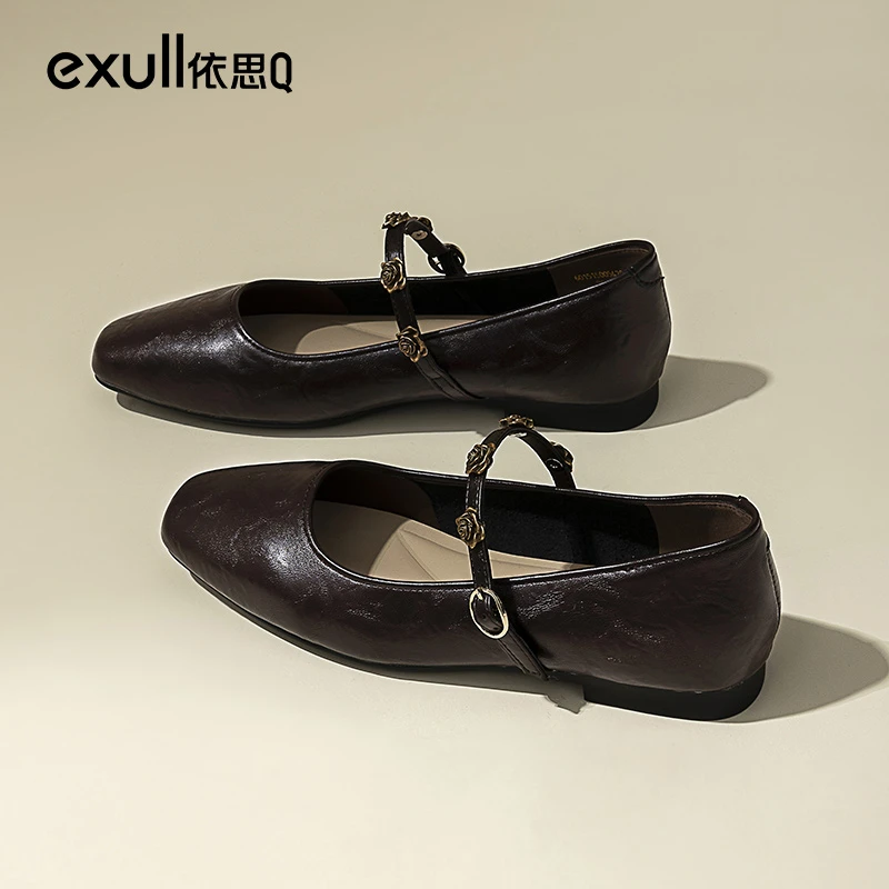 依思Q单鞋女2025新款夏季新中式女鞋百搭舒适透气时尚玛丽珍鞋子