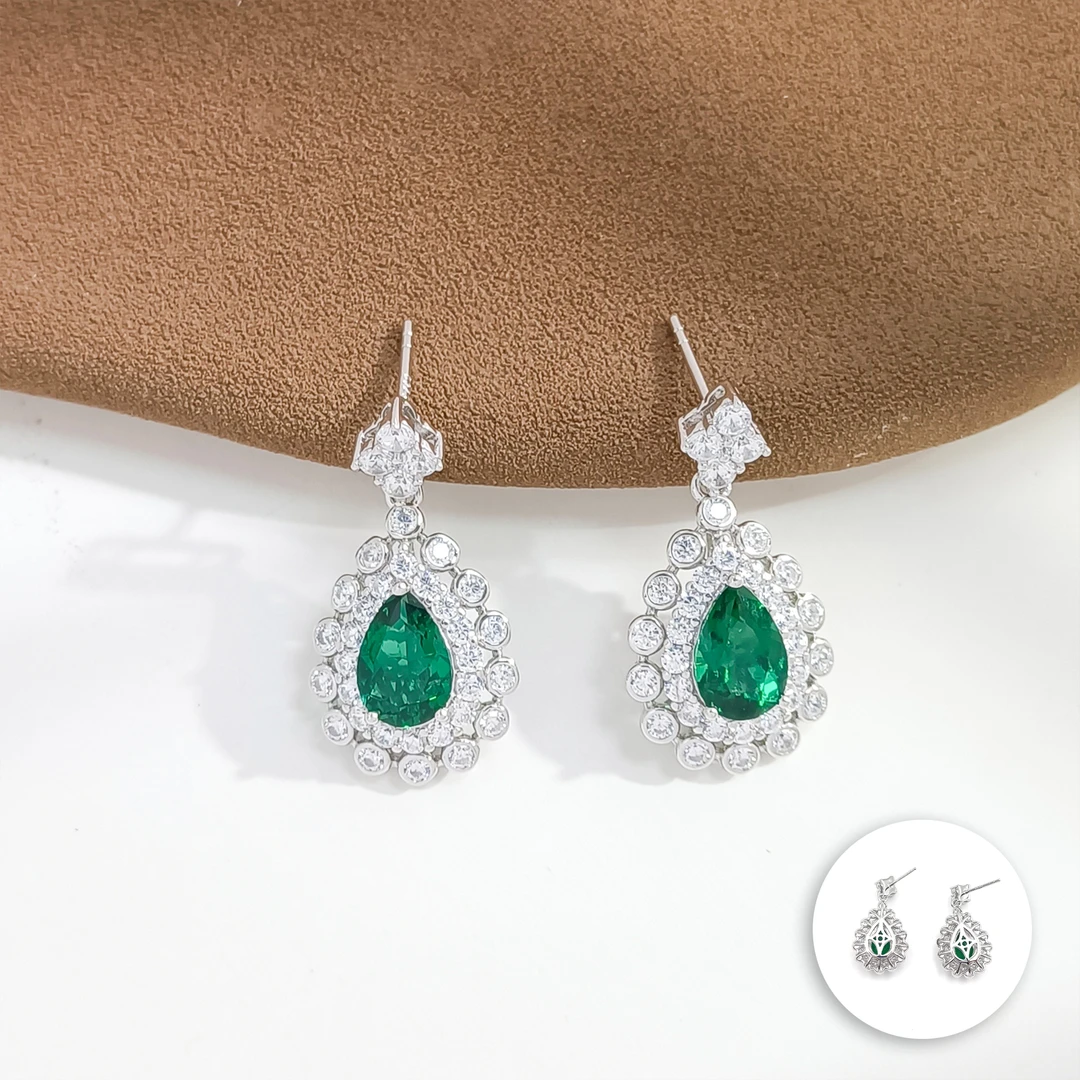 木佐绿耳饰 BZHF-007174【墨池春涨】S925银 贵气精致女款