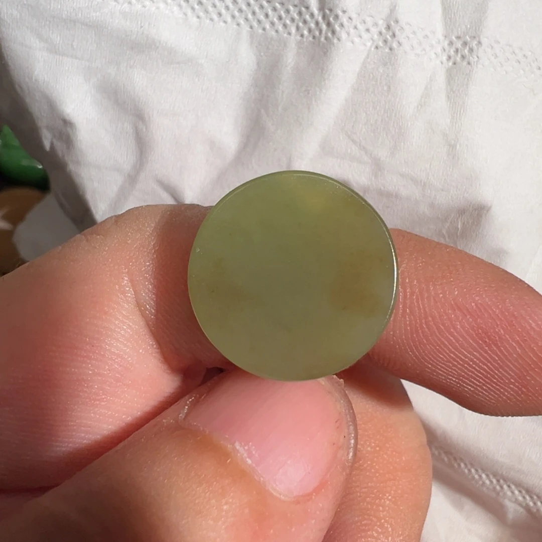 和田玉未镶嵌颈饰若羌青黄口飘糖小戒指芯圆牌牛鼻孔  晚场福利7