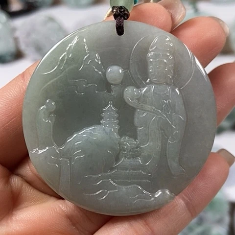 翡翠颈饰未镶嵌观音福利