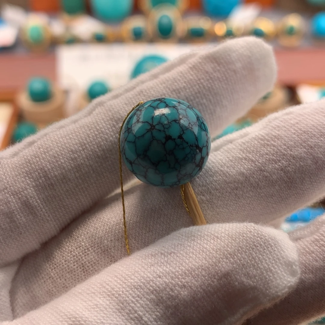 绿松石未镶嵌发饰15mm