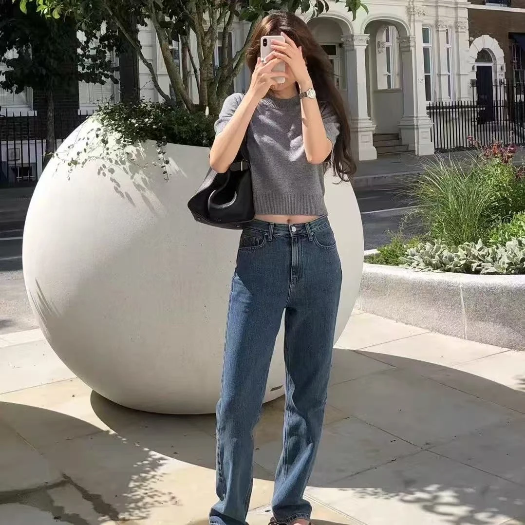 韩代.ounce万年好穿牛仔直筒裤 L25101019