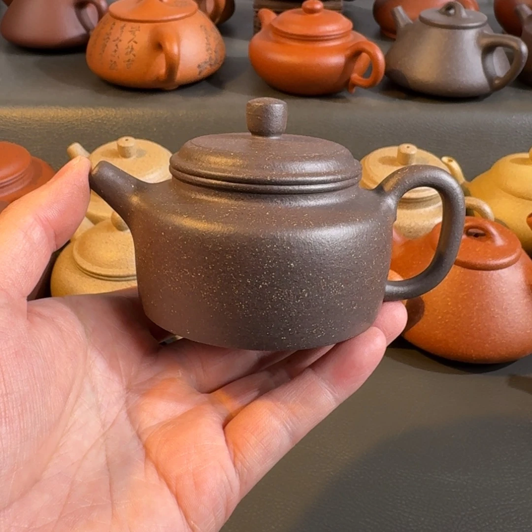 钢***孩茶壶紫砂全手工制作微暇天青德中