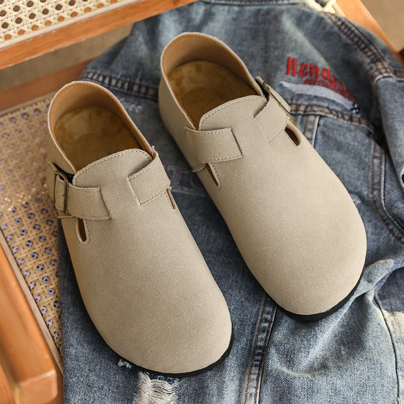 内增高厚底博肯鞋男女款夏季潮流休闲户外穿搭软木一脚蹬懒人鞋男