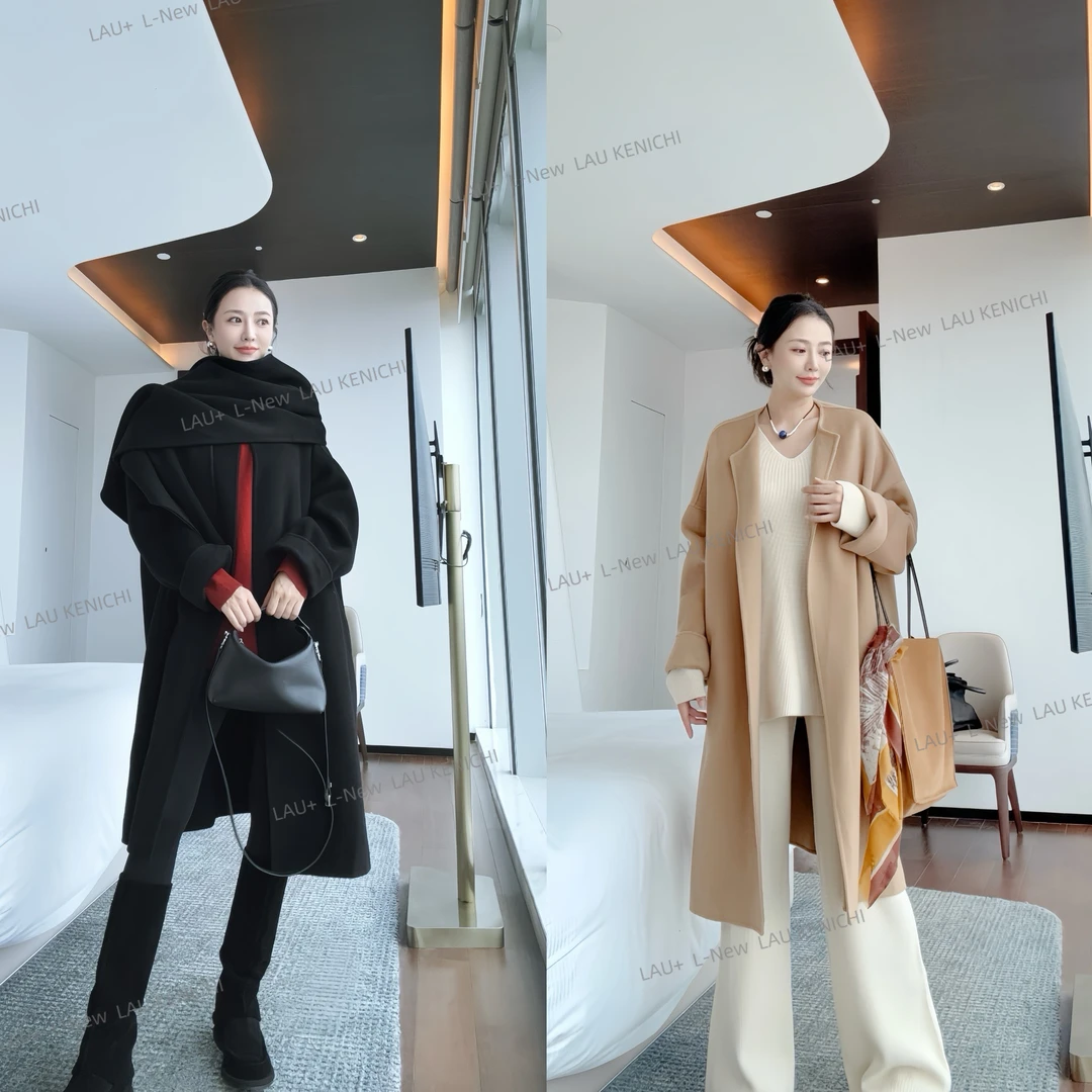 LAU+"琥珀焦糖"计师款羊毛大衣