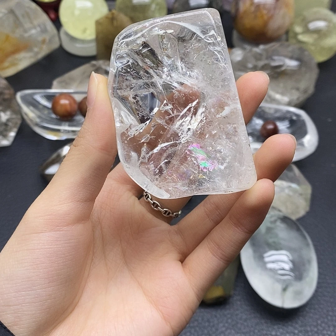 未镶嵌水晶珠宝半成品60水晶石