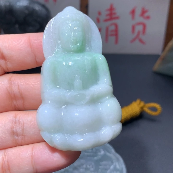 翡翠未镶嵌颈饰保真天然A货翡翠