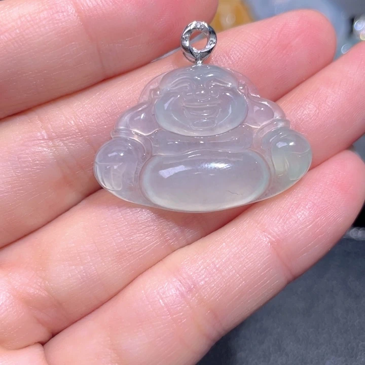 颈饰18K金镶嵌翡翠翡翠