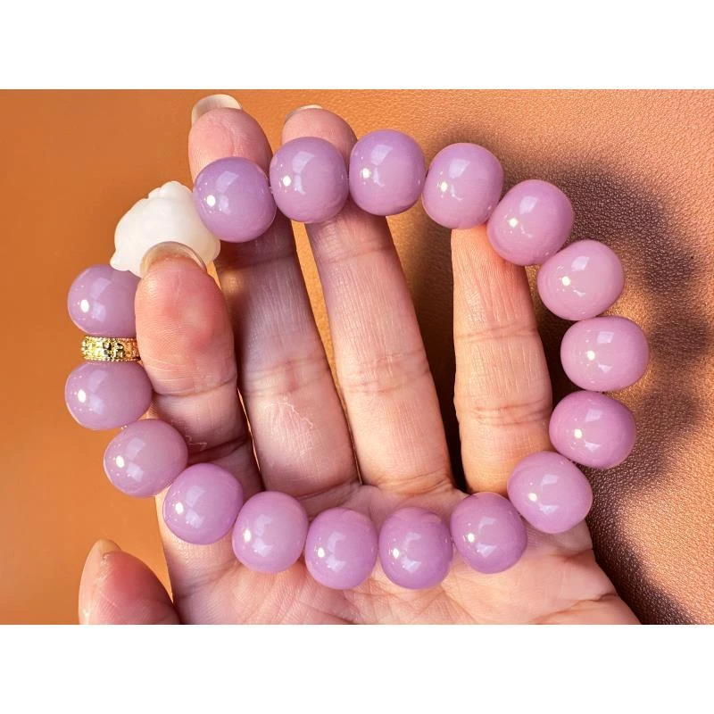 芋泥波波胖苹果紫沫九尾狐菩提手串11*10-S0676精品手串（无礼盒）