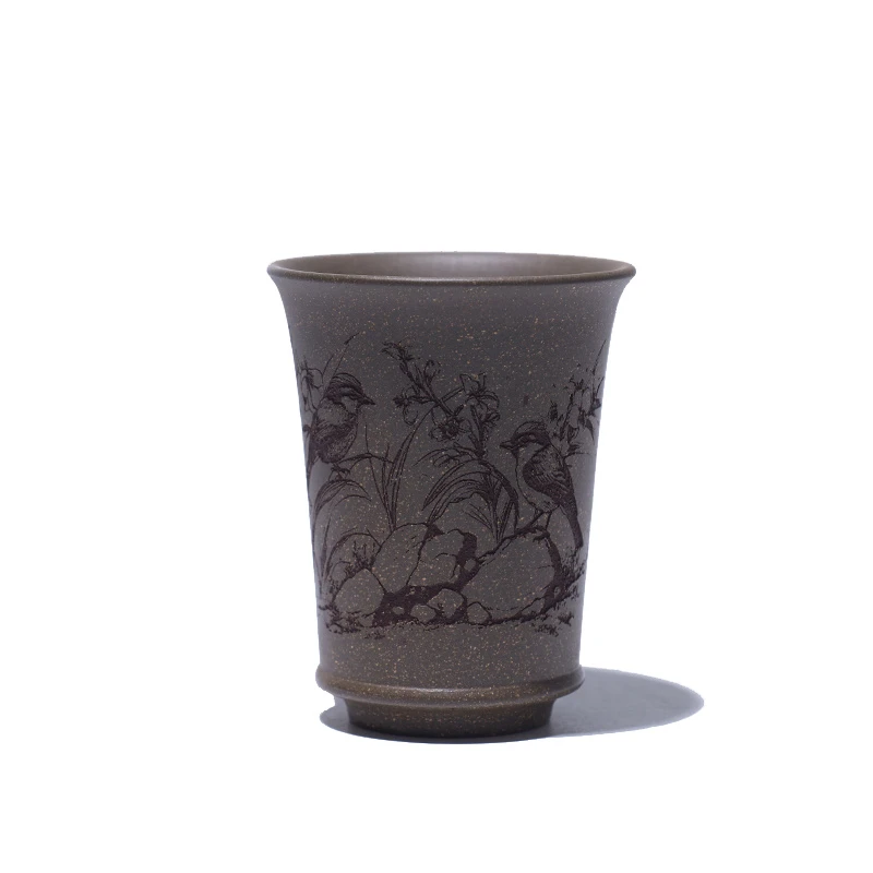 【央广非遗】大吉羊 宜兴紫砂品茗杯 青段泥喜上眉梢主人杯100ml