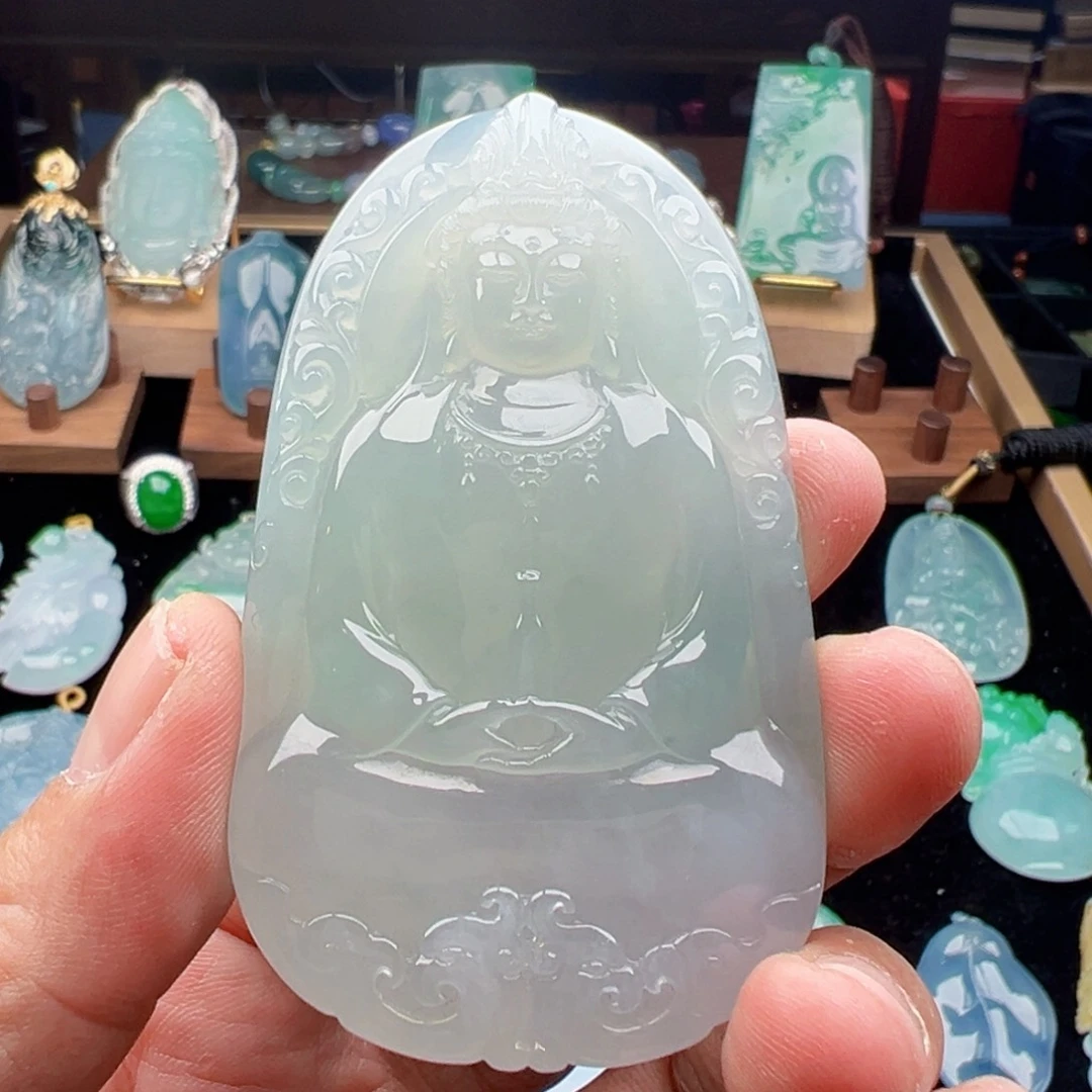 翡翠颈饰未镶嵌陈*天然缅甸翡翠吊坠