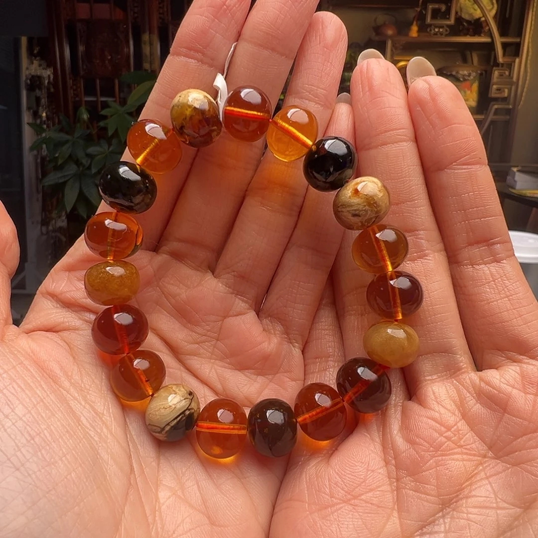 雨***0琥珀未镶嵌裸石抚顺琥珀10281十二