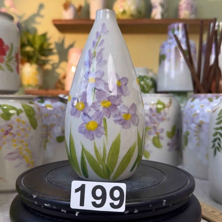 摆件景德镇手绘陶瓷花瓶摆件无孔