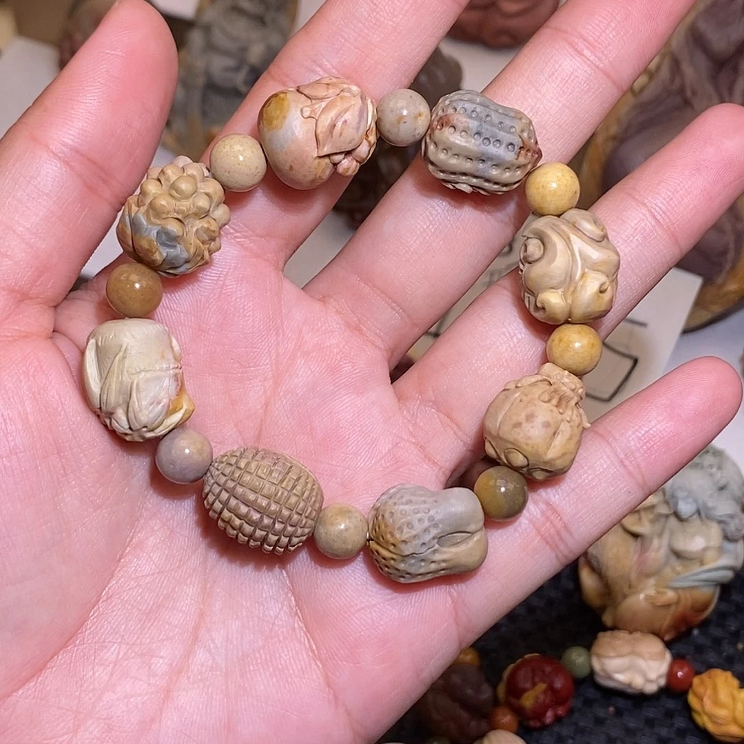 石英质玉（阿拉善玉）未镶嵌手链