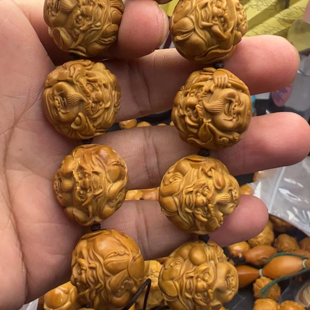 橄榄核手串/手链返油荷叶龙财