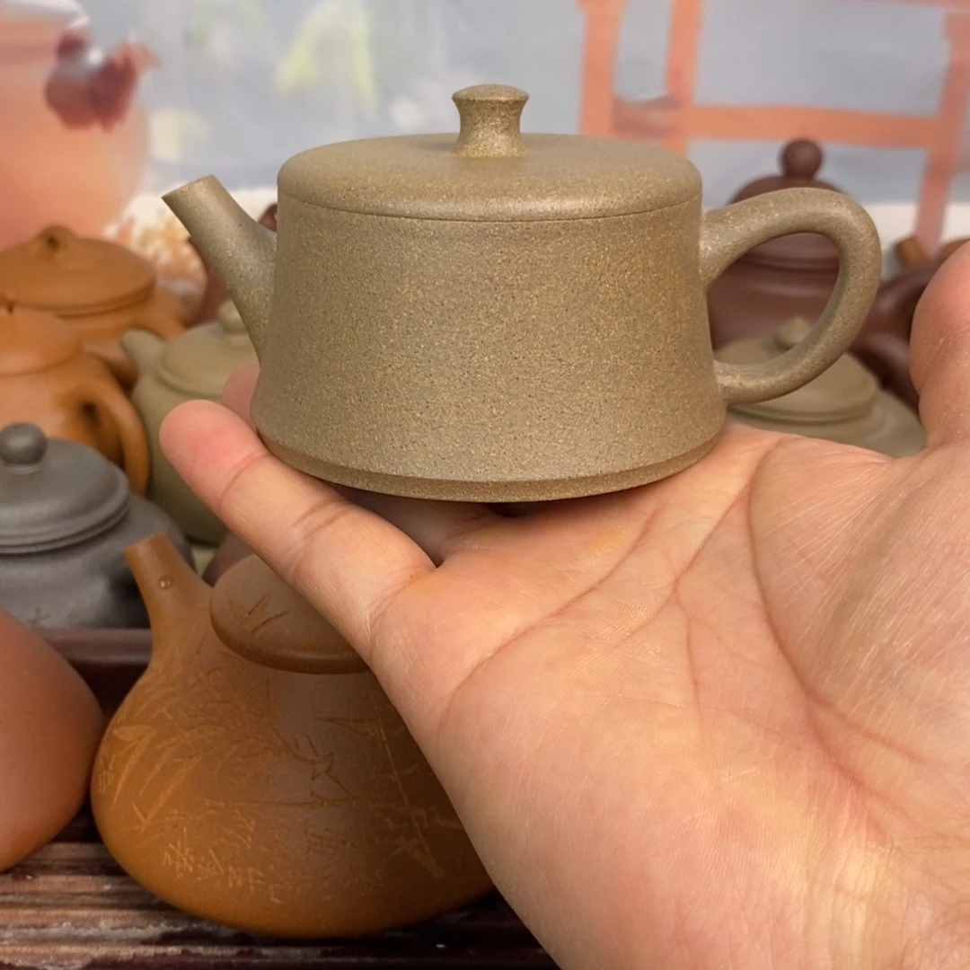紫砂茶壶云柱原矿精挑降坡泥150cc左右