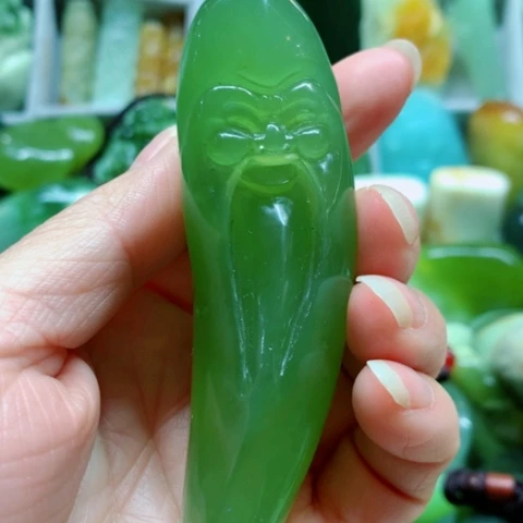 蛇纹石玉未镶嵌手把件