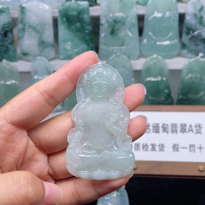 颈饰未镶嵌翡翠度母观音