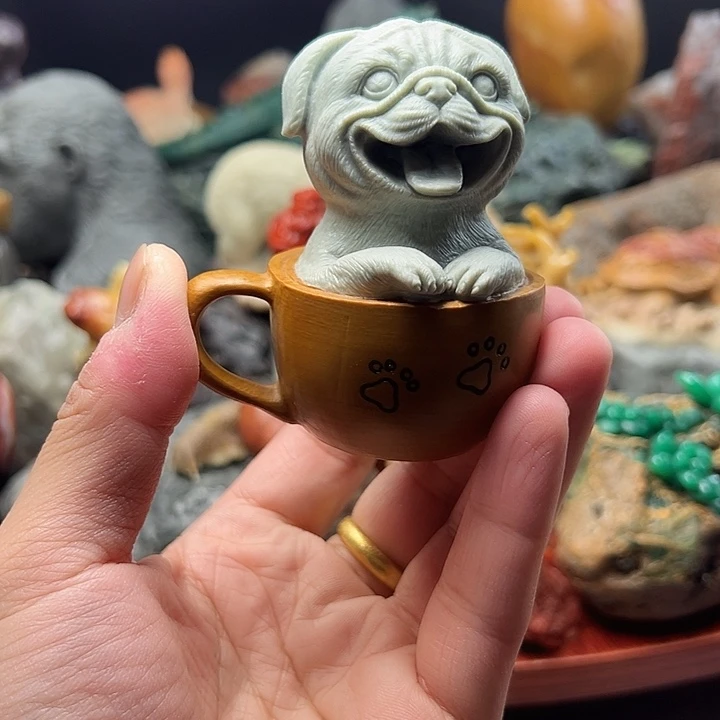 东北石松花石摆件